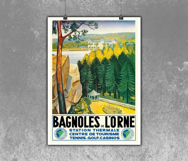 Bagnoles de L'orne Station Thermale, Vintage Poster