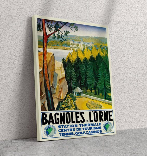 Bagnoles de L'orne Station Thermale, Vintage Poster Canvas