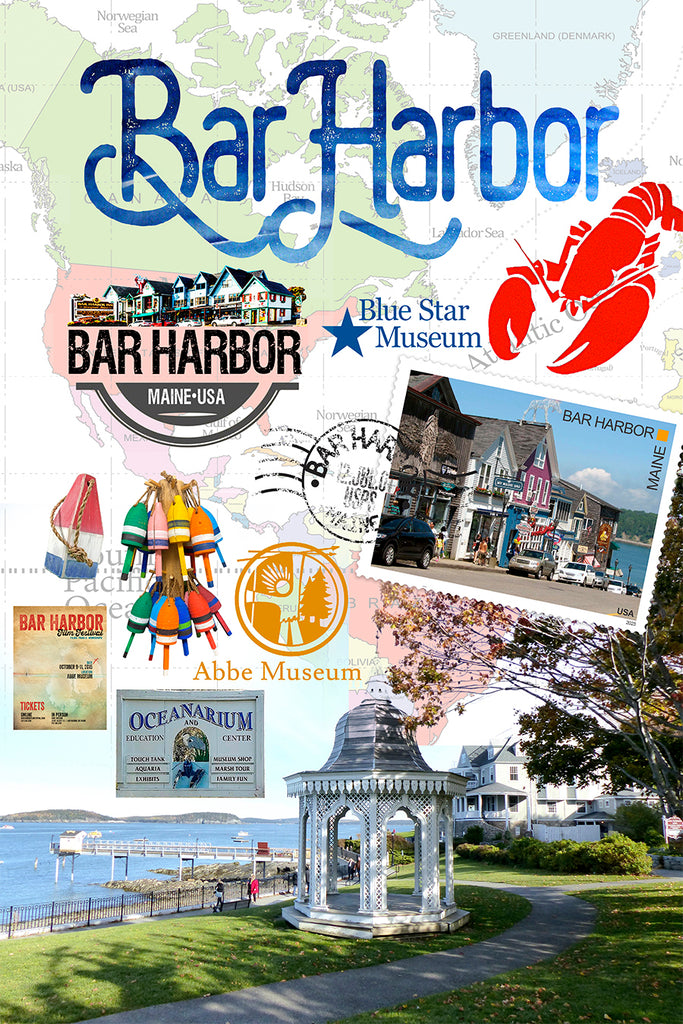Bar Harbor Retro Poster