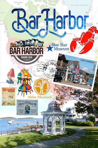 Bar Harbor Retro Poster