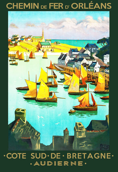Audierne, Vote sud de Bretagne Vintage Poster