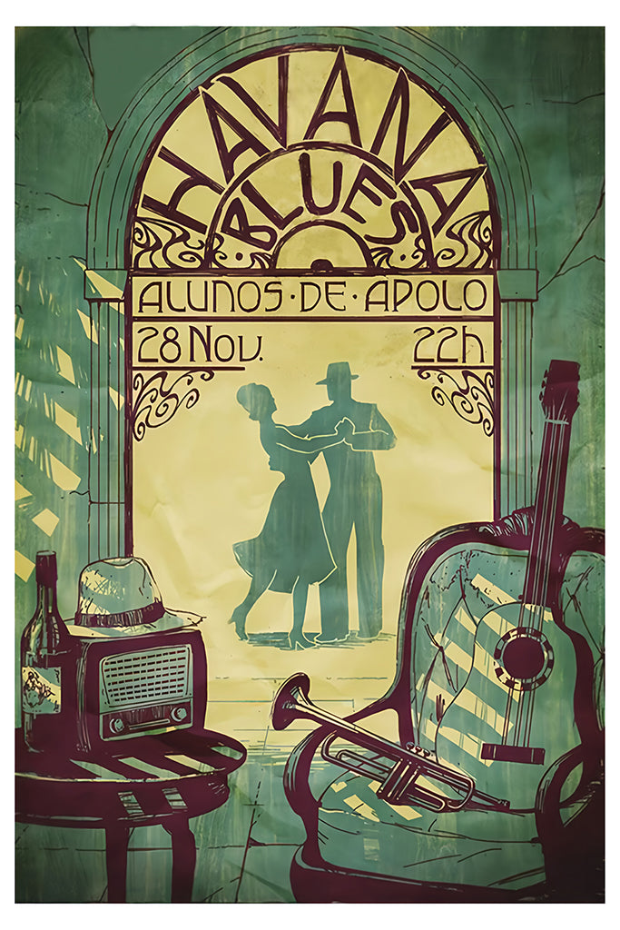 Havana Blues-Advertising Vintage Poster