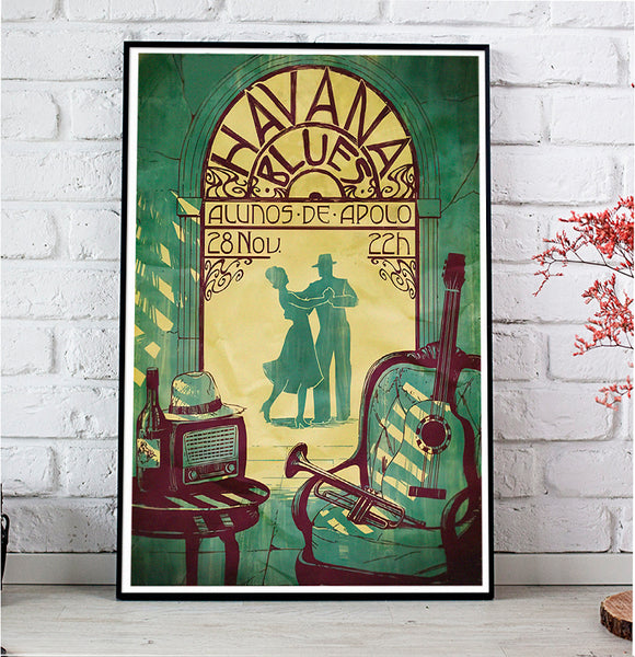 Havana Blues-Advertising Vintage Poster