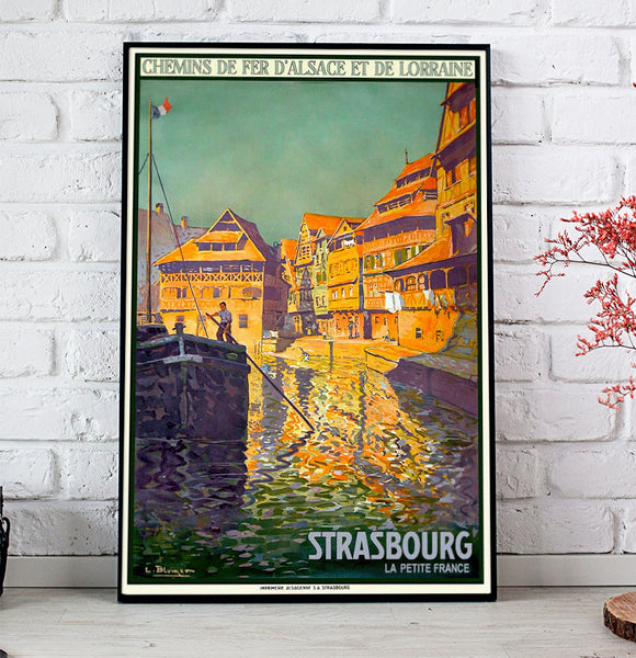 Strasbourg La Petite France Vintage Poster by L. Blumen