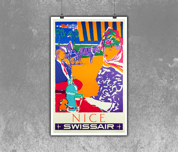 Swissair, Nice Vintage Travel Poster 1951