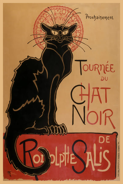 Tournée du Chat Noir de Rodolphe Salis Vintage Poster by Théophile Steinlen 1896