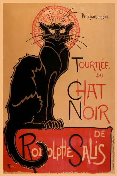 Tournée du Chat Noir de Rodolphe Salis Vintage Poster by Théophile Steinlen 1896