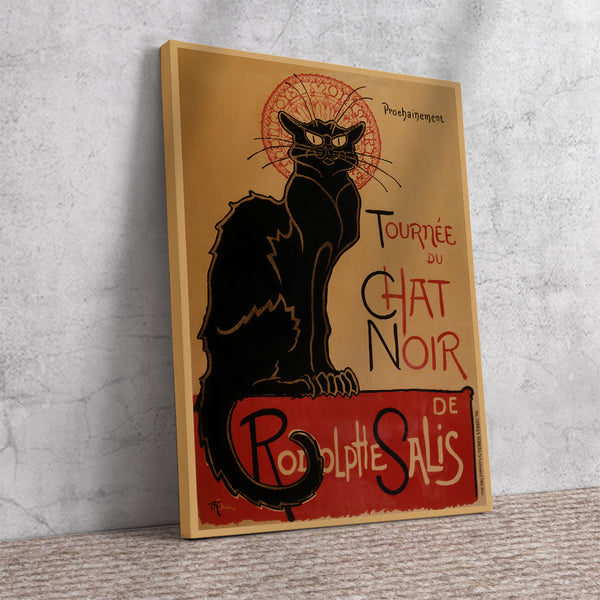 Tournée du Chat Noir de Rodolphe Salis Vintage Poster by Théophile Steinlen 1896 Canvas