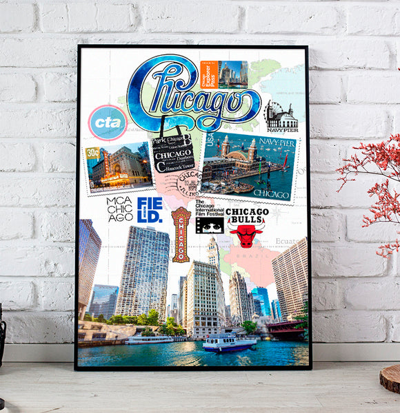 Chicago Retro Poster