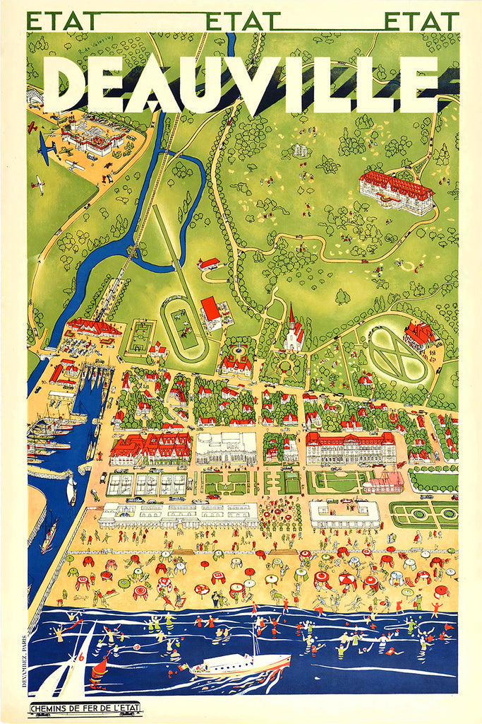 Deauville, National French Railways Vintage Poster by Roger de Valerio