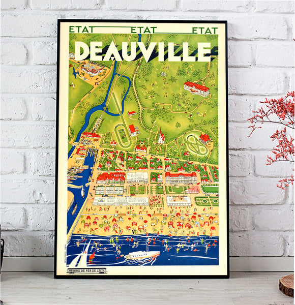 Deauville, National French Railways Vintage Poster by Roger de Valerio