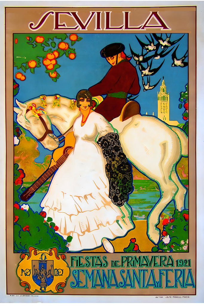 1921 Sevilla Fiestas de Primavera poster by Morell