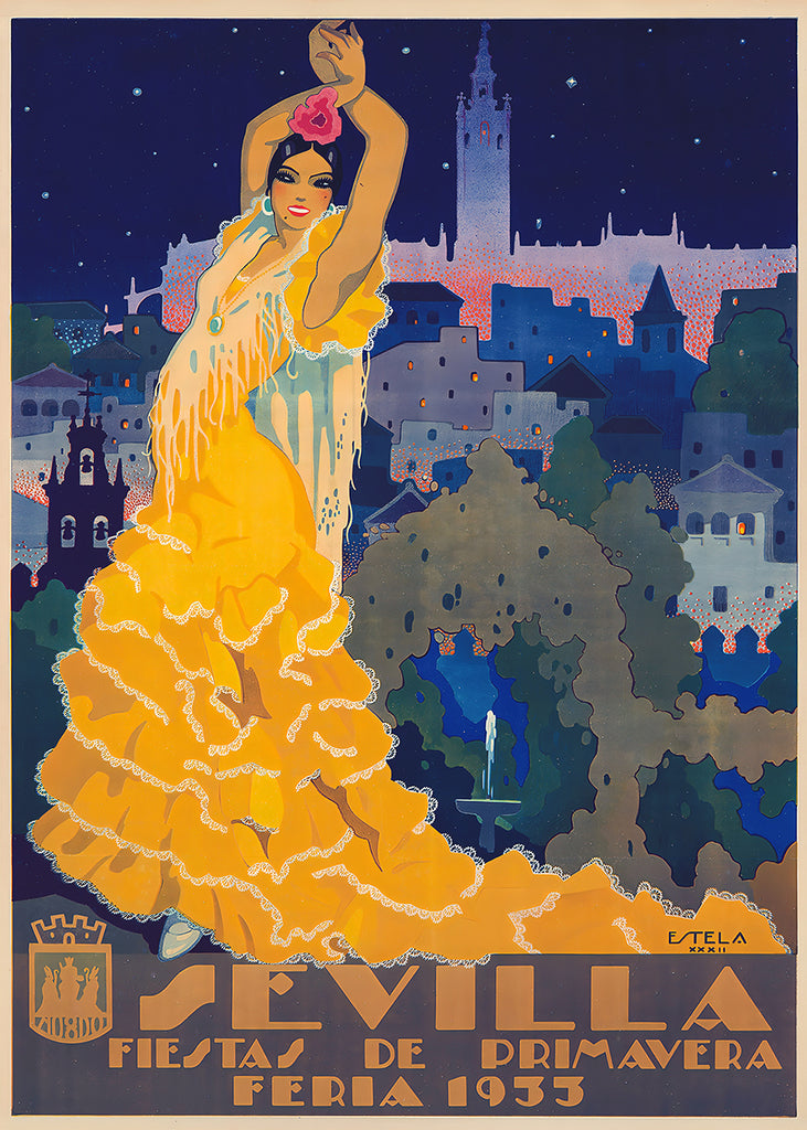 Sevilla Festival Poster-Semana Santa Y Feria de Abril 1933 by  Enrique Estela-Anton