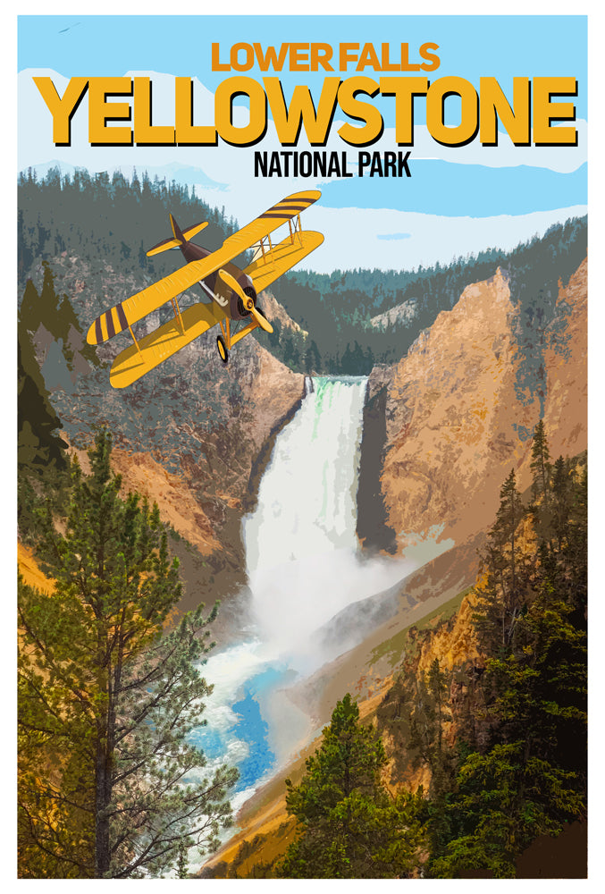 Yellowstone National Park Lower Falls National Park Poster