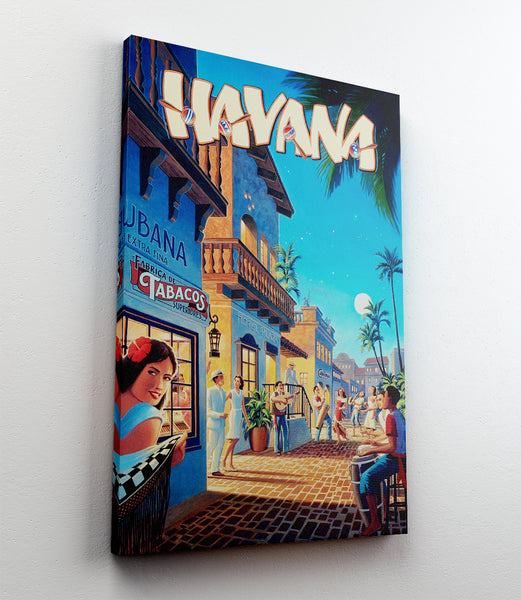 Havana  Cuba Vintage Travel Poster