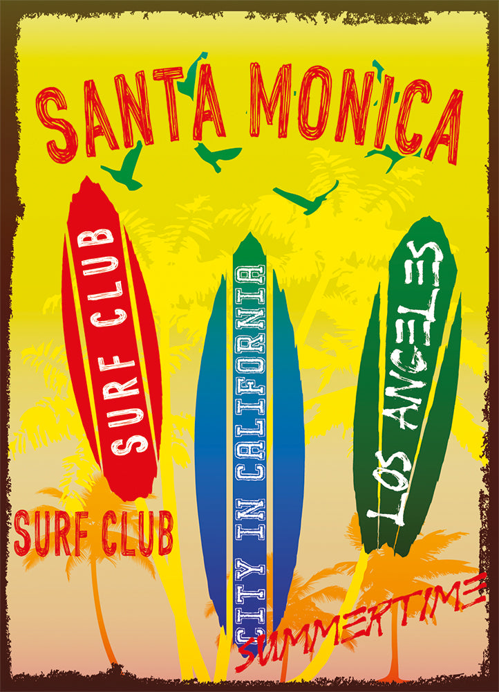 Santa Monica Beach Poster Los Angeles