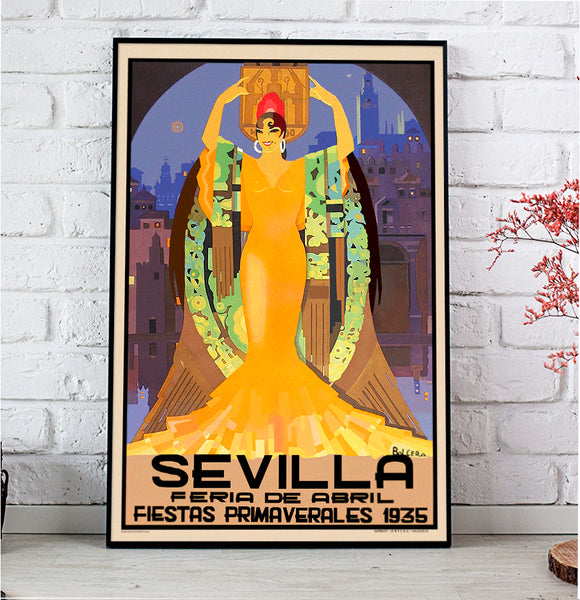 Sevilla Festival Poster Feria de Abril 1935 Juan Balcera