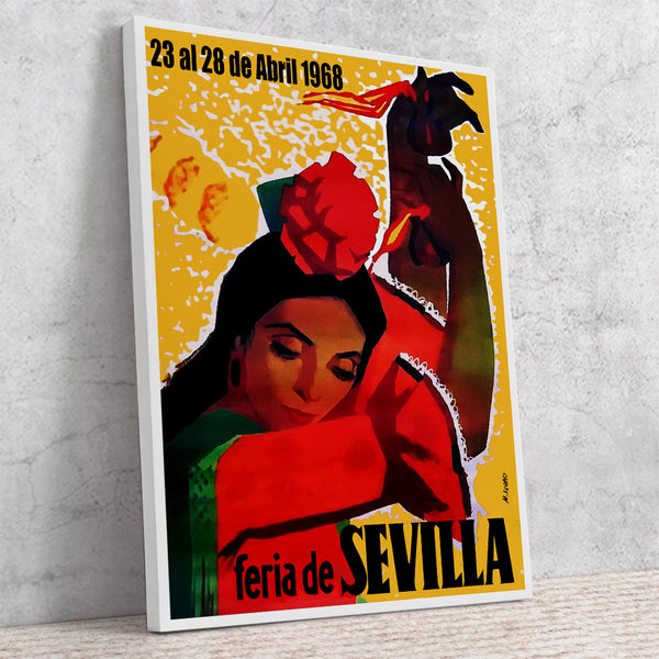 Sevilla Festival Poster Feria de Abril 1968 by Manuel Flores Perez