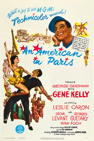An American in Paris 1951 Musical Movie Poster