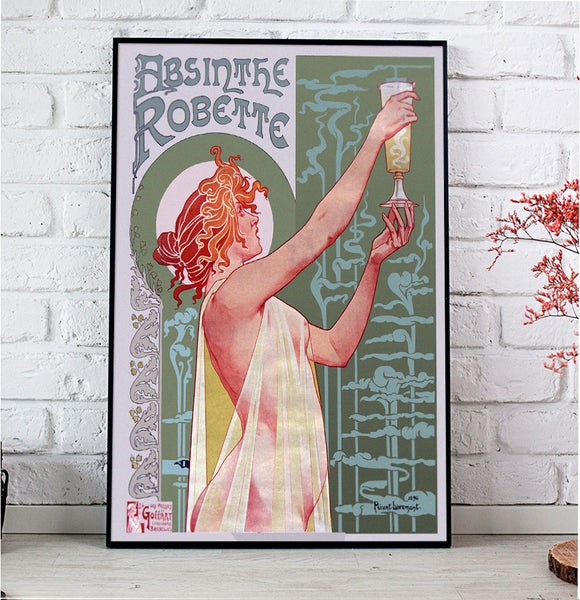 Absinthe Robette Vintage Advertising Poster by Privat Livemont by 1898