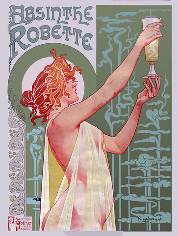 Absinthe Robette Vintage Advertising Poster by Privat Livemont by 1898