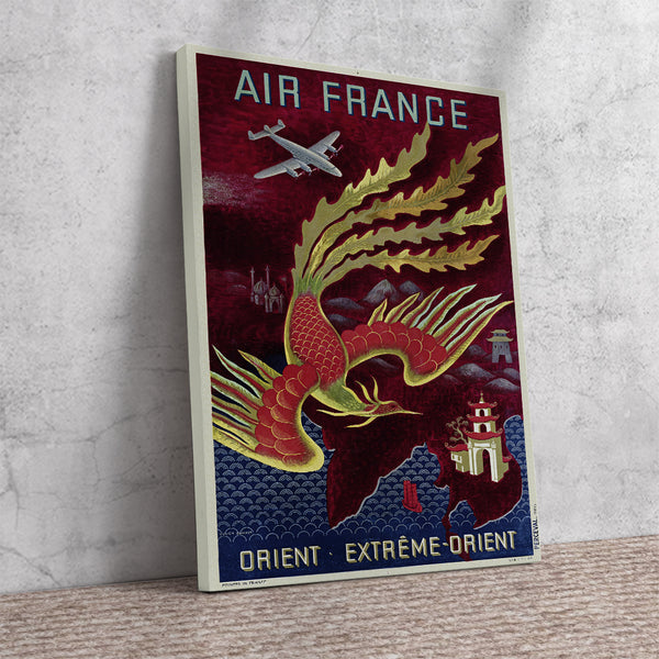 Air France Orient . Extreme Orient Aviation Promotional Poster Canvas