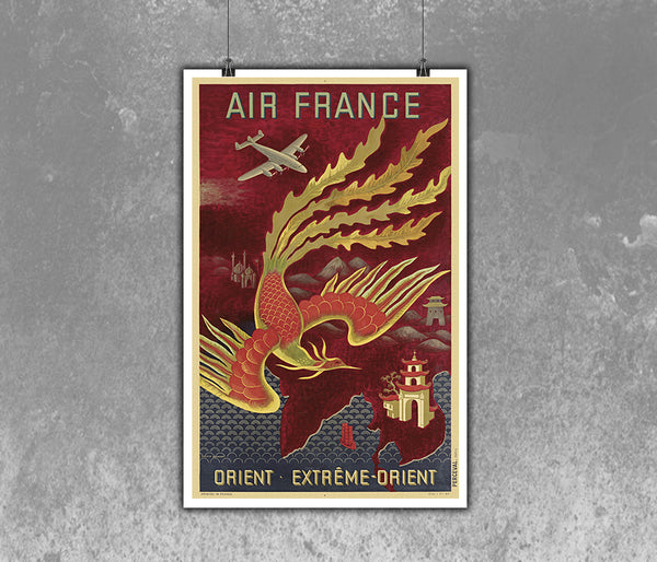 Air France Orient . Extreme Orient Aviation Promotional Poster