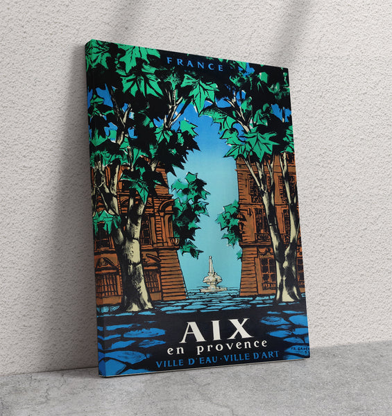 aix en provence France vintage  canvas poster