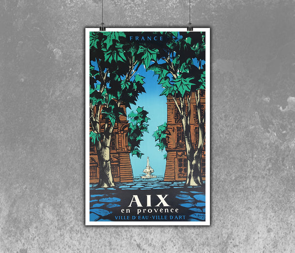 aix en provence France vintage poster