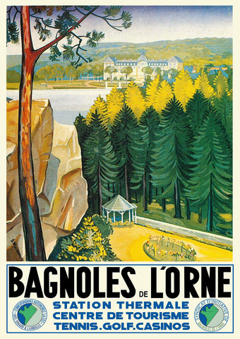 Bagnoles de L'orne Station Thermale, Vintage Poster