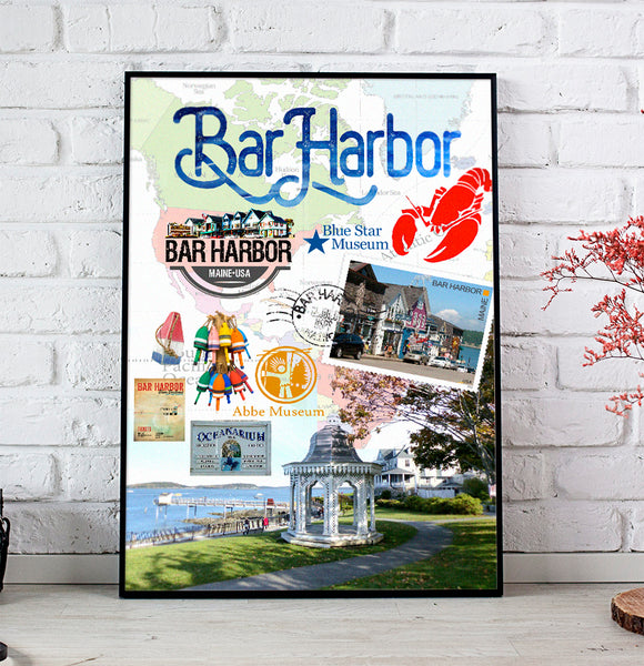 Bar Harbor Retro Poster