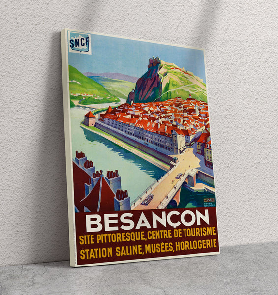 Besançon SNCF Railway Vintage Travel Poster