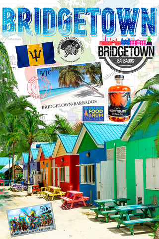 Bridgetown Retro Poster