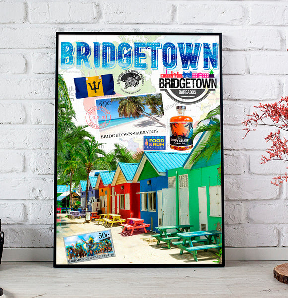 Bridgetown Retro Poster
