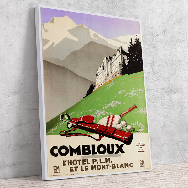 Combloux (Golfing), Vintage Travel Poster