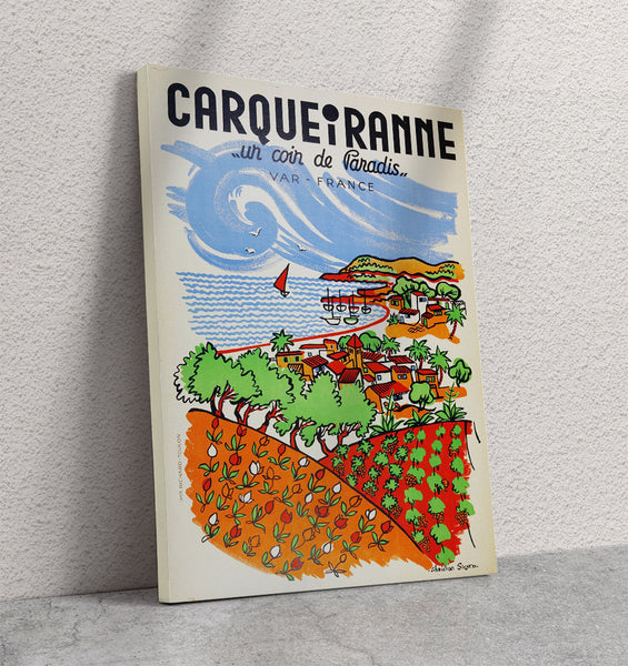 Carquiranne -un coin de Paradis-  Vintage French Travel Poster