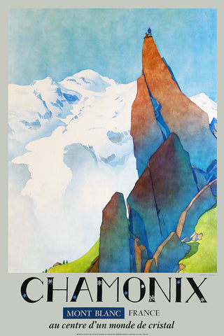 Chamonix, Mont Blanc France, au centre d'un monde de cristal Vintage Poster