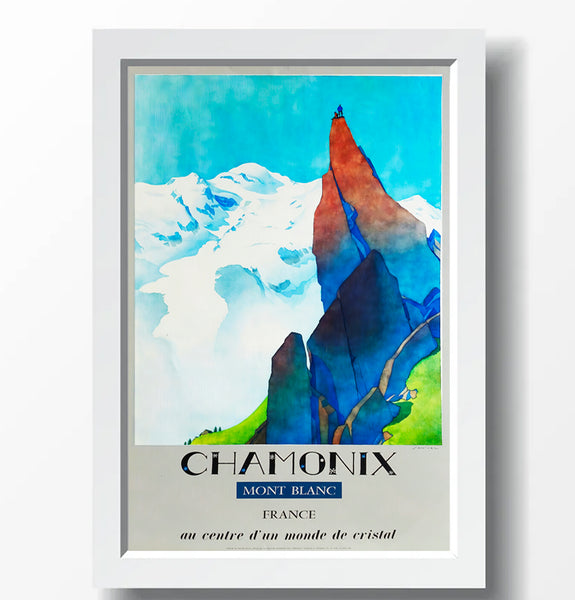 Chamonix, Mont Blanc France, au centre d'un monde de cristal Vintage Poster