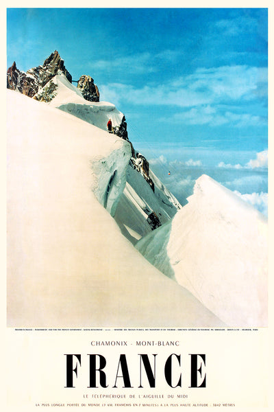 Chamonix France - Mont Blanc, le télephérique de l'Aiguille du Midi