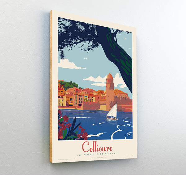 Collioure La Cote Vermeille Vintage Travel Poster