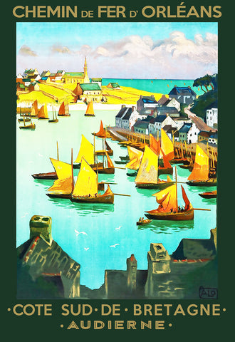 Audierne, Vote sud de Bretagne Vintage Poster