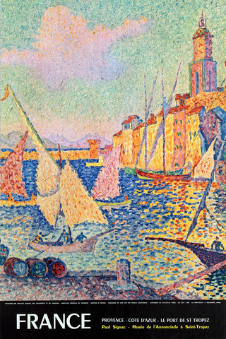 Cote d'Azur -Le Port de St. Tropez by Paul Signac