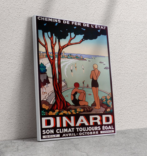 Dinard Son Climat Toujour Egal Vintage Travel Poster Canvas