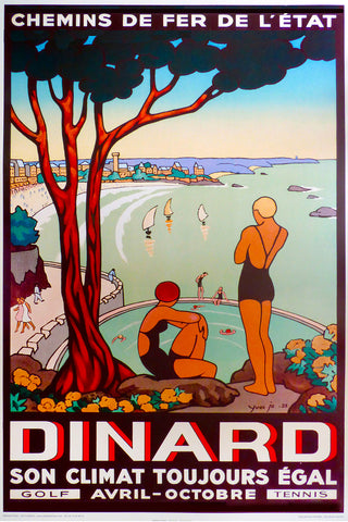 Dinard Son Climat Toujour Egal Vintage Travel Poster