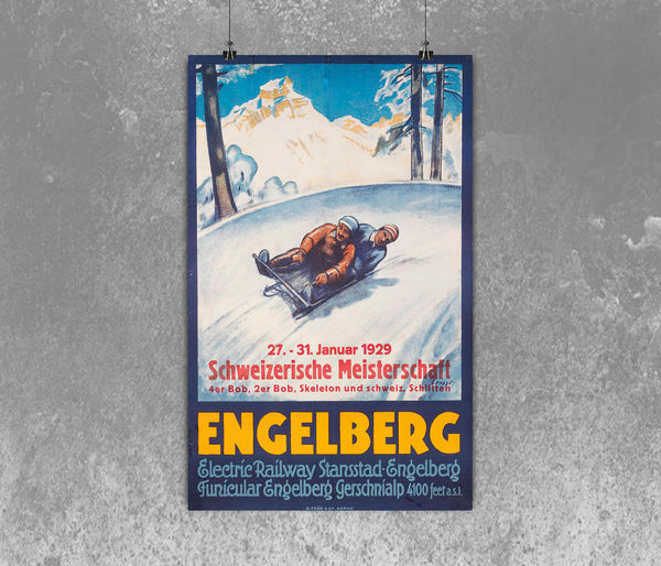 Engelberg Swiss Championship of Winter Sports Poster 1929