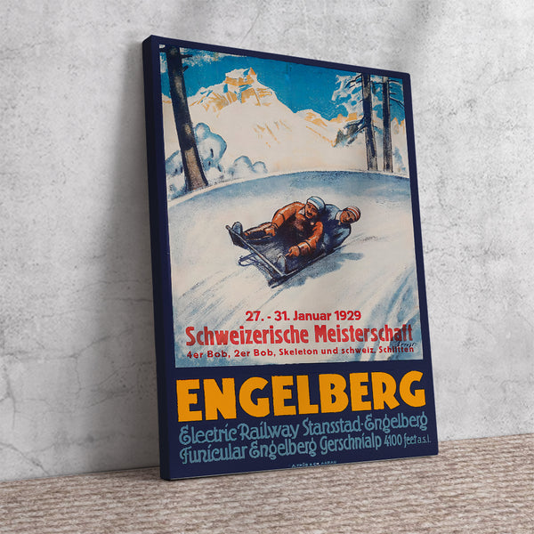 Engelberg Swiss Championship of Winter Sports Poster 1929 Canvas