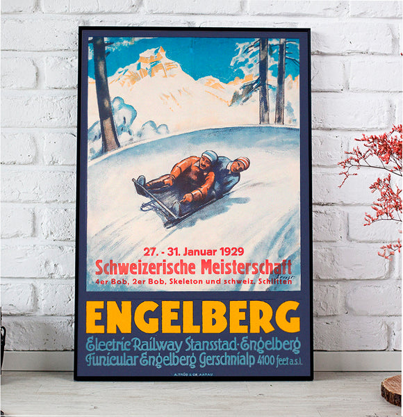 Engelberg Swiss Championship of Winter Sports Poster 1929