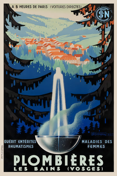 Plombieres Les Bains-Vosges- French Vintage Poster by Sénéchal