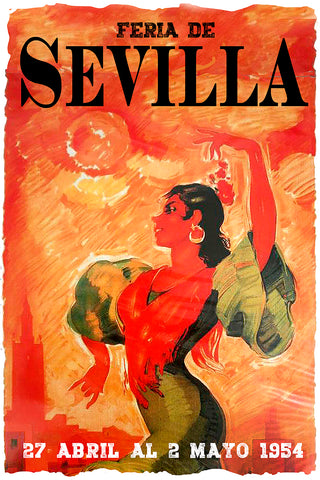 Feria de Sevilla 1954 Remake Poster by   LEONCIO ÃLVAREZ-OSSORIO BARRAU