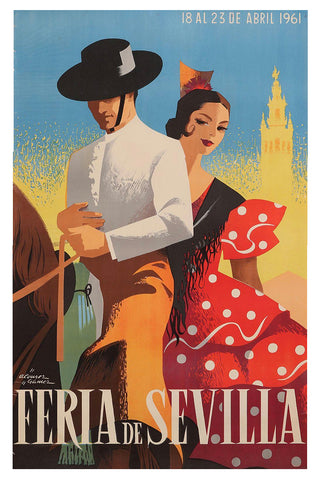 Sevilla Festival Poster Feria de Abril 1961 by Alvarez Gomez